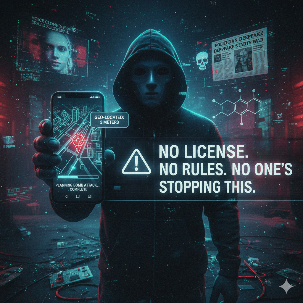 UNREGULATED AI = WEAPONS ANYONE CAN USE. BAN IT NOW.